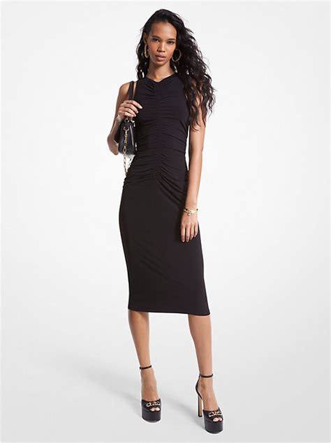 Stretch Matte Jersey Ruched Dress 